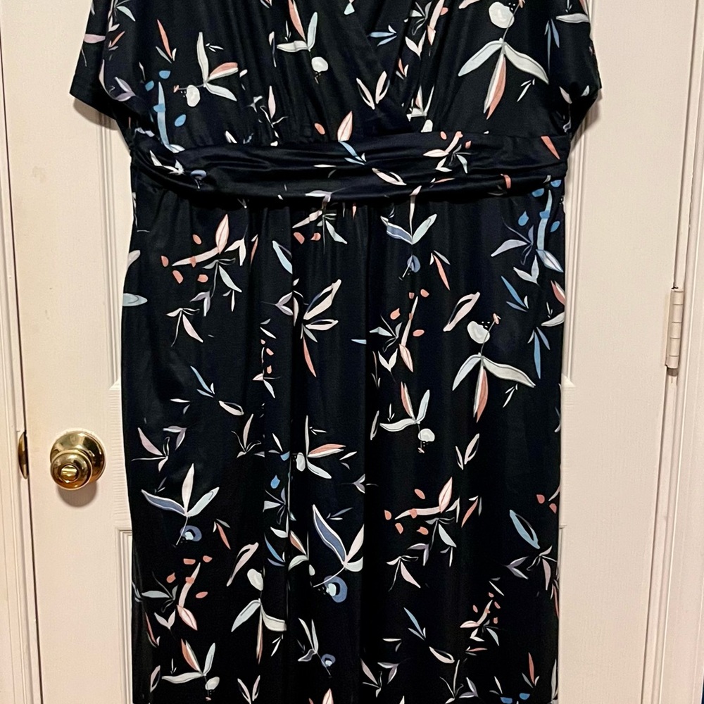 Floral Navy Blue Maxi Dress